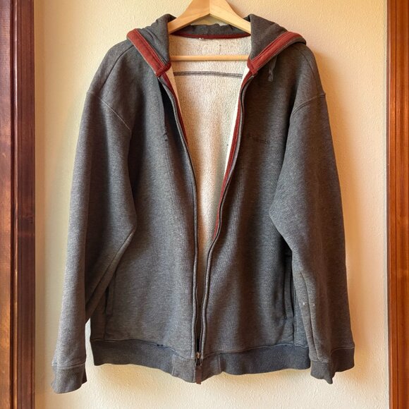 Columbia Cotton Blend Gray Fleece Hoodie Cotton Blend Hoodie Gray Hoodie Size XL - Picture 2 of 7